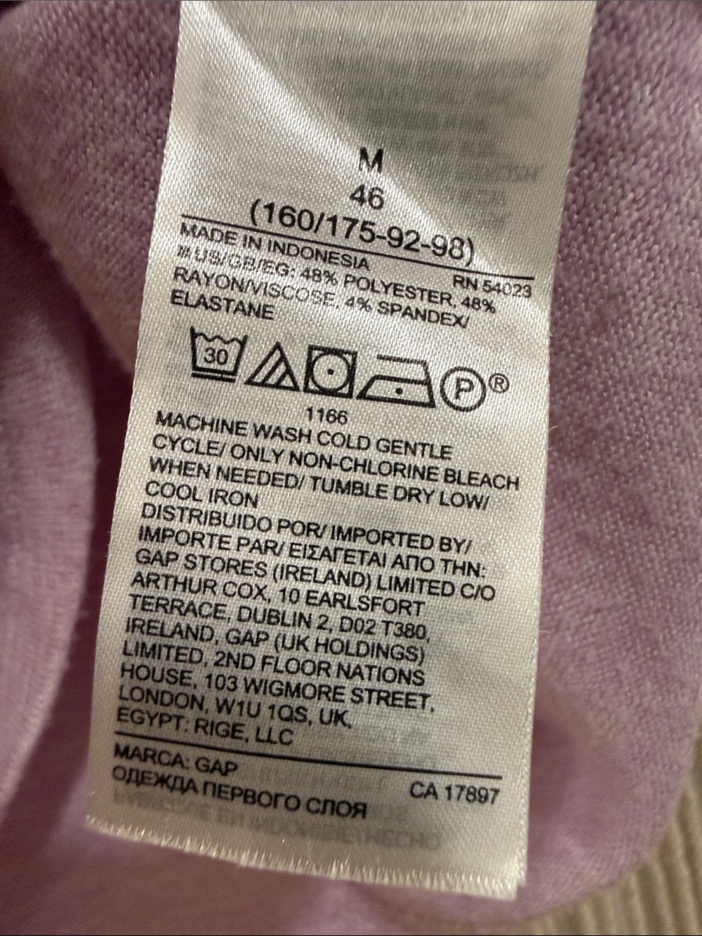 GAP Lavender Scoop Neck Puff Short Sleeve Top - Picture 5 of 6
